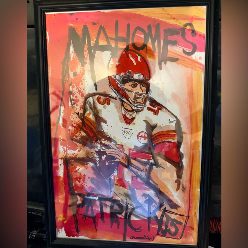 Mahomes Watercolor Painting